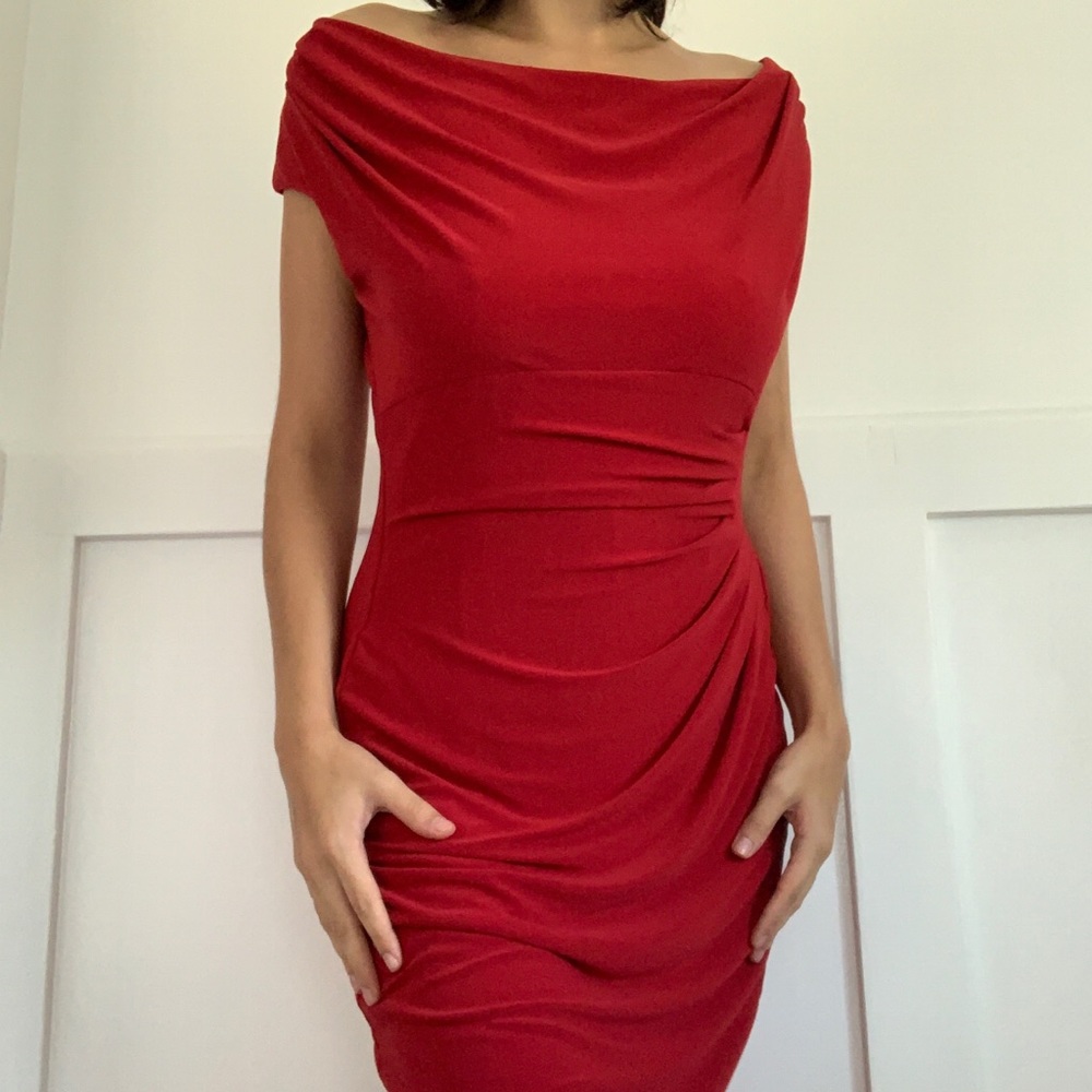 Ralph Lauren Formal Professional Dress Red Blue